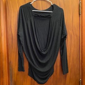 Wilfred open back black long sleeve top